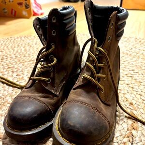 Vintage Doc Martens mid length lace up boots.